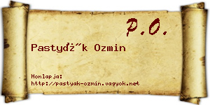 Pastyák Ozmin névjegykártya